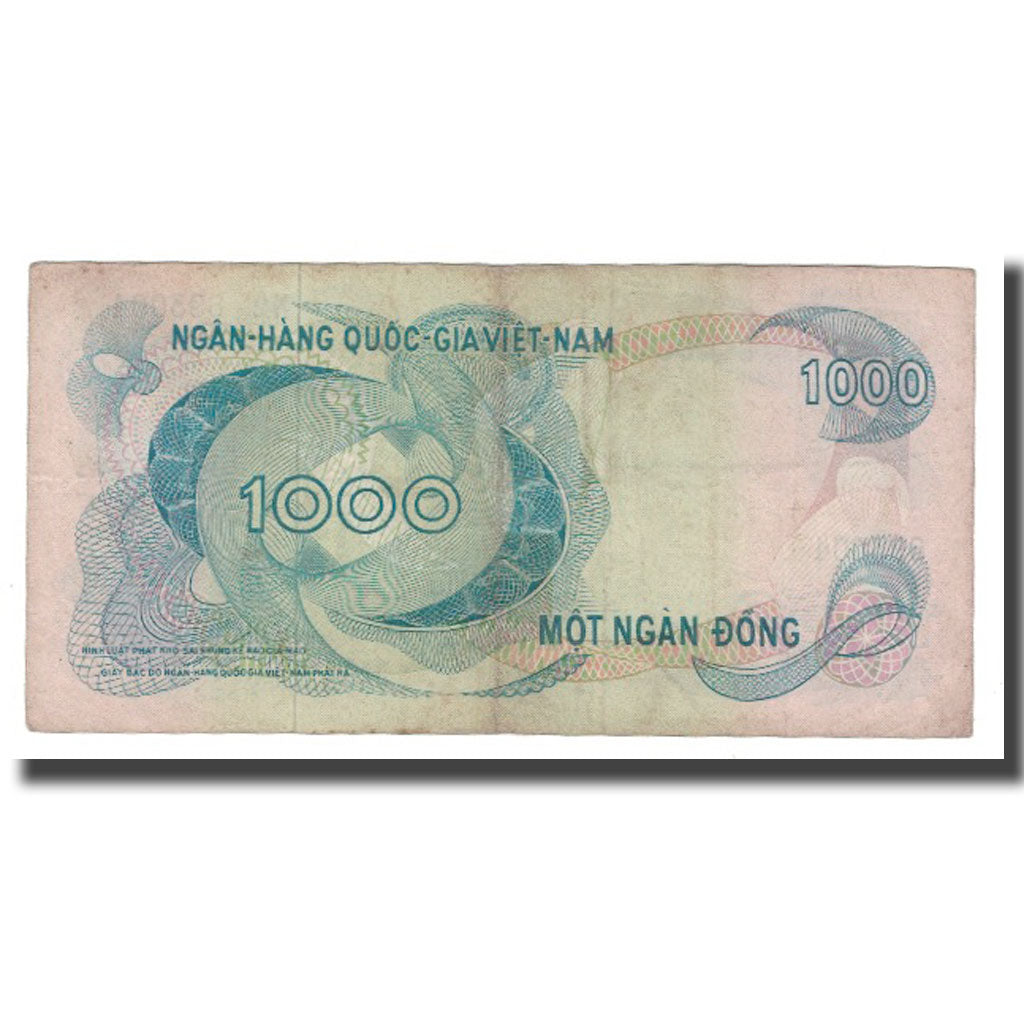 Billete, 1000 D<ox>ng, Undated (1971), Vietnam del Sur, KM:29a, BC+