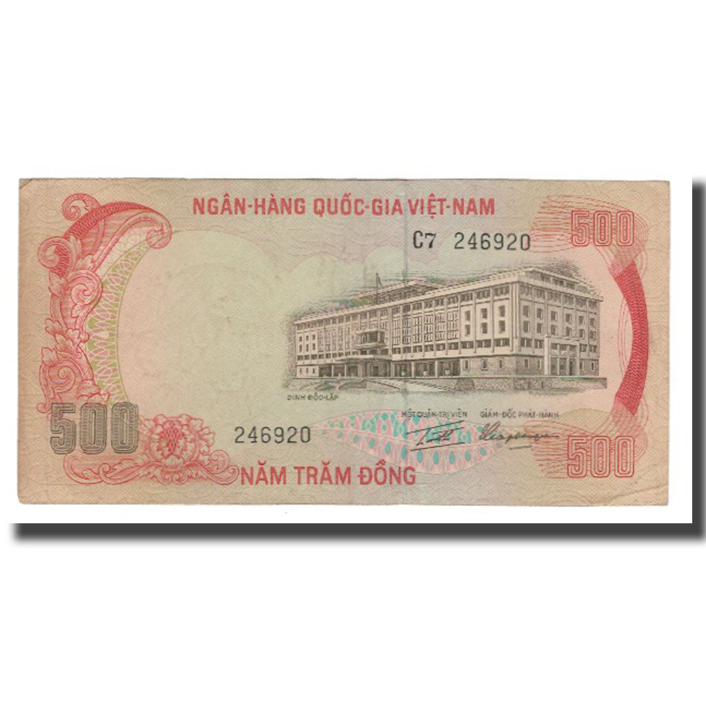 Billet, South Viet Nam, 500 D<ox>ng, Undated (1972), KM:33a, TTB