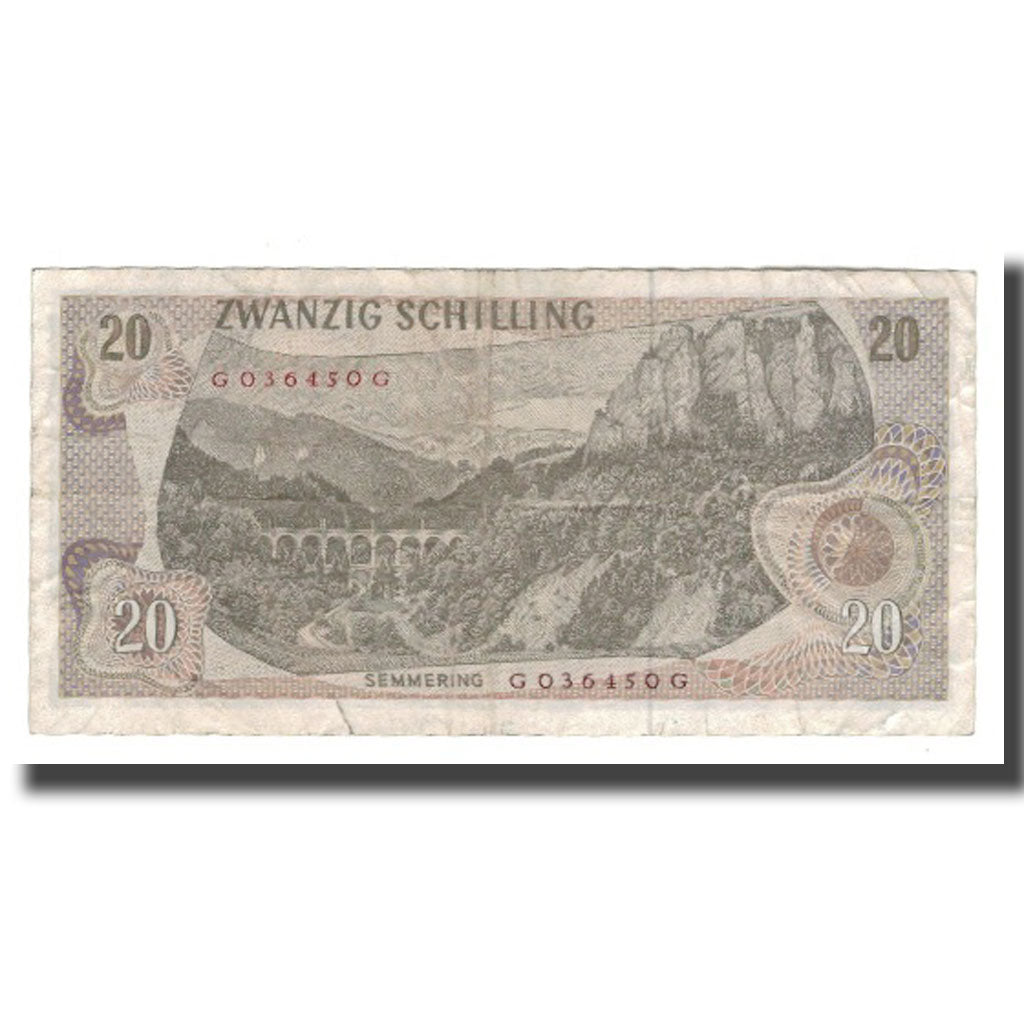 Billet, Autriche, 20 Schilling, 1967, 1967-07-02, KM:142a, TB+