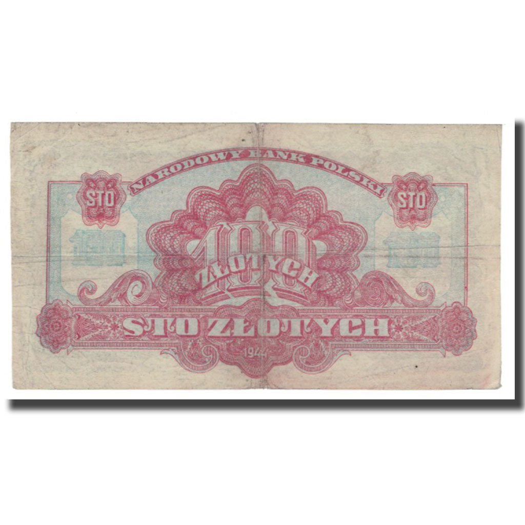 Banknote, Poland, 100 Zlotych, 1944, KM:117a, VF(20-25)