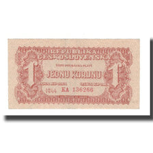 Banknote, Czechoslovakia, 1 Koruna, 1944, KM:45a, AU(50-53)