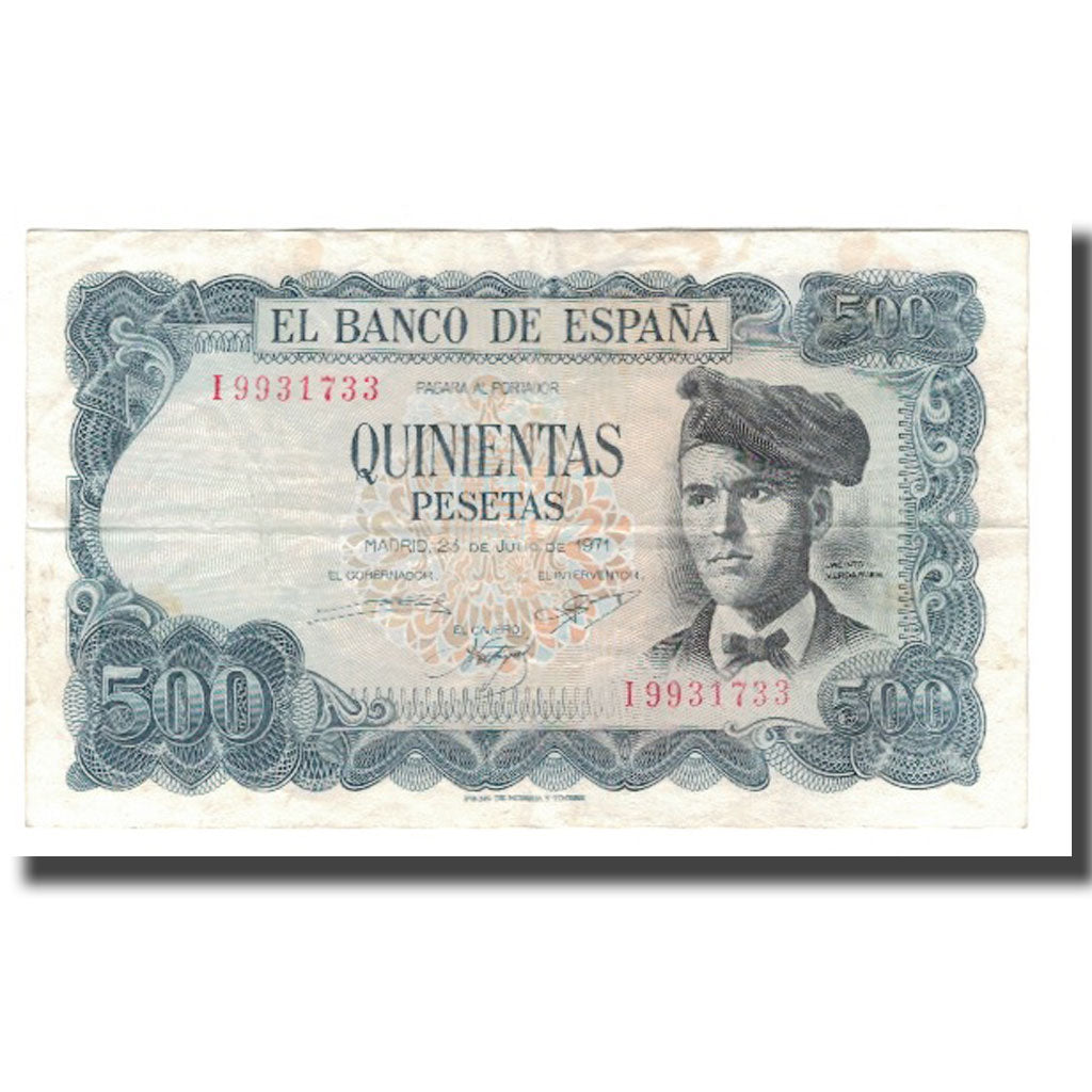 Banknote, Spain, 500 Pesetas, 1971, 1971-07-23, KM:153a, EF(40-45)