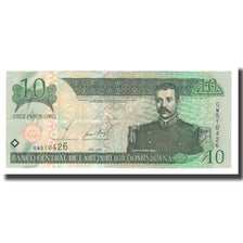 Banknote, Dominican Republic, 10 Pesos Oro, 2002, KM:168a, AU(55-58)