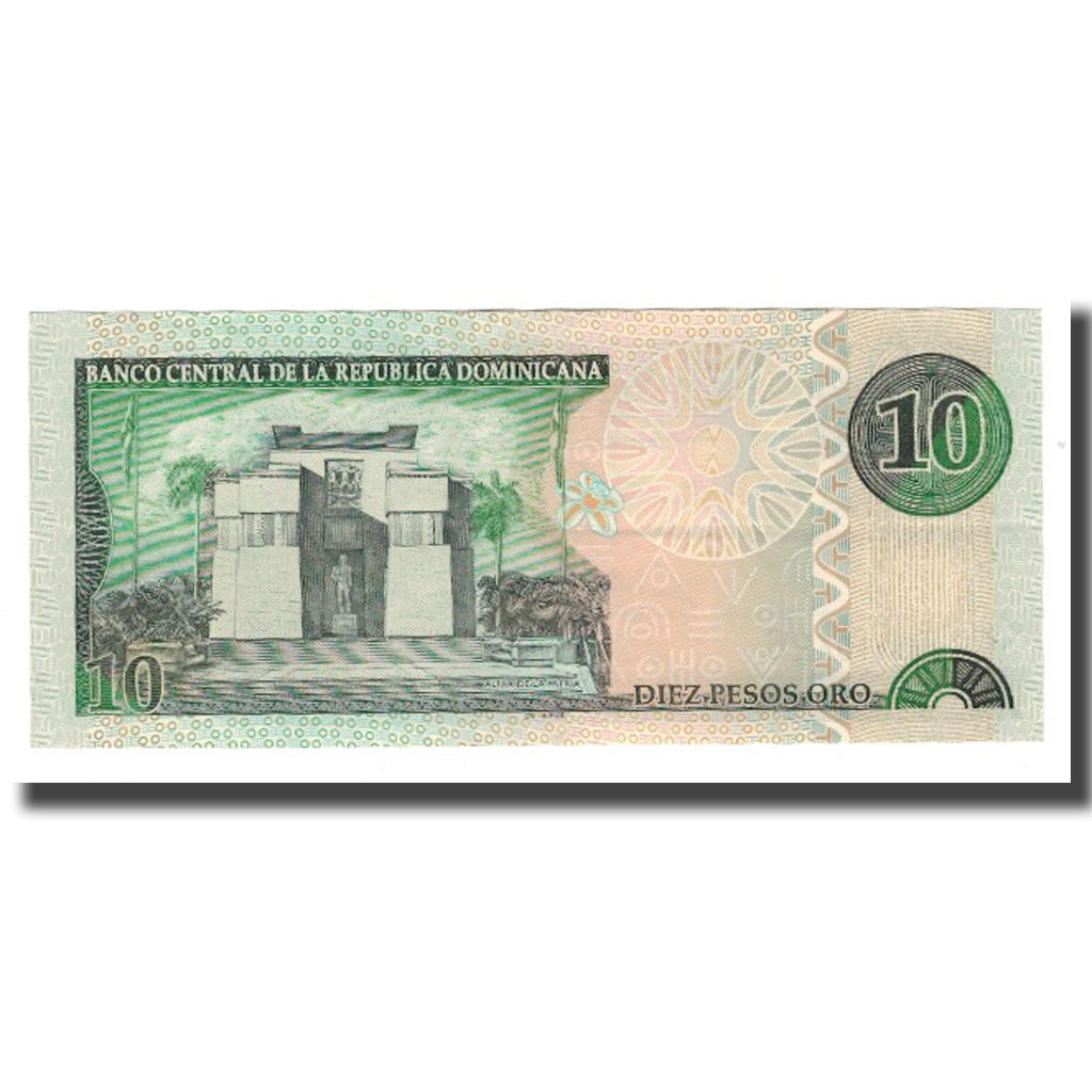 Banknote, Dominican Republic, 10 Pesos Oro, 2002, KM:168a, AU(55-58)