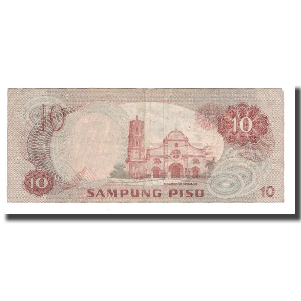 Banknote, Philippines, 10 Piso, undated (1969), KM:144a, EF(40-45)