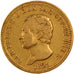 Italy, 40 Lire, 1825, Turin, VF(30-35), Gold, 12.78