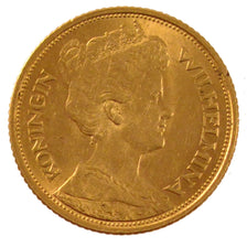 NETHERLANDS, 5 Gulden, 1912, KM #151, AU(55-58), Gold, 18, 3.38