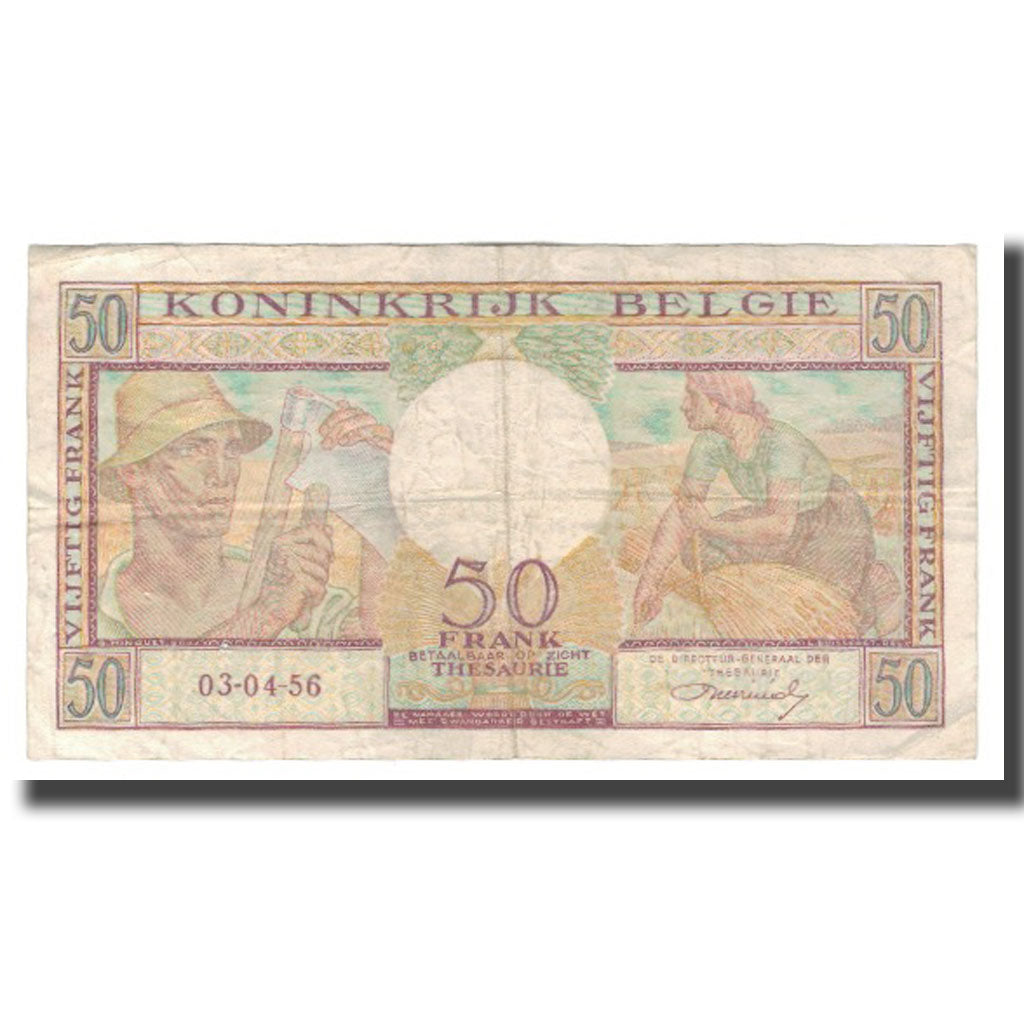 Banknote, Belgium, 50 Francs, 1956, 1956-04-03, KM:133b, VF(30-35)