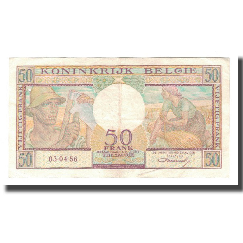 Banknote, Belgium, 50 Francs, 1956, 1956-04-03, KM:133b, EF(40-45)