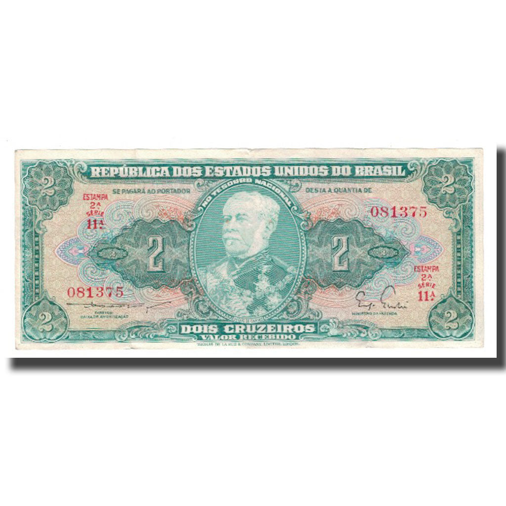 Banknote, Brazil, 2 Cruzeiros, Undated (1955), KM:157, EF(40-45)