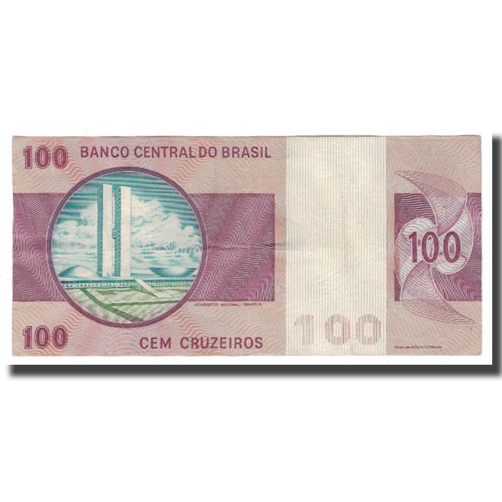 Banknote, Brazil, 100 Cruzeiros, Undated (1974-81), KM:195Aa, AU(55-58)