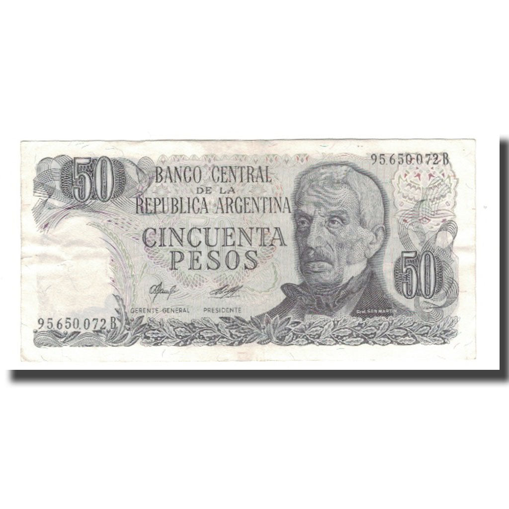 Banknote, Argentina, 50 Pesos, Undated (1976-78), KM:301a, AU(55-58)