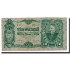 Billet, Hongrie, 10 Pengö, 1928-1930, 1929-02-01, KM:96, TTB+