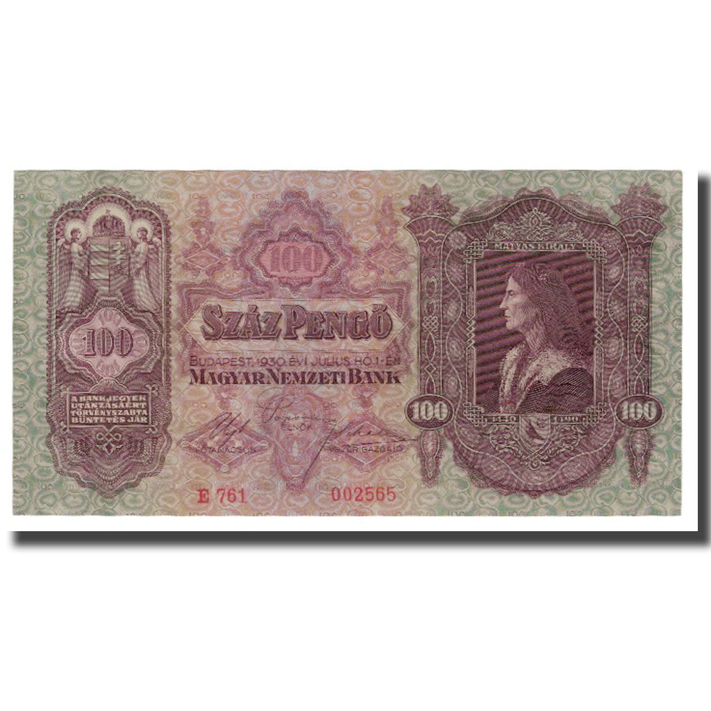 Banknot, Węgry, 100 Pengö, 1928-1930, 1930-07-01, KM:98, AU(55-58)