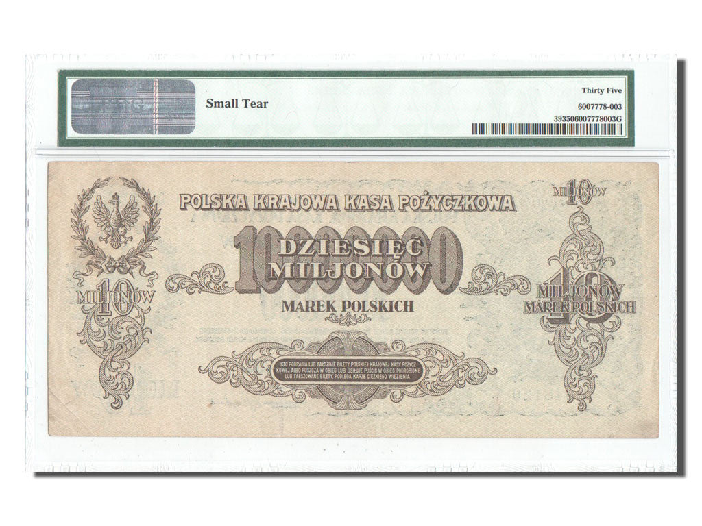 Banknote, Poland, 10,000,000 Marek, 1923, 1923-11-20, KM:39, graded, PMG