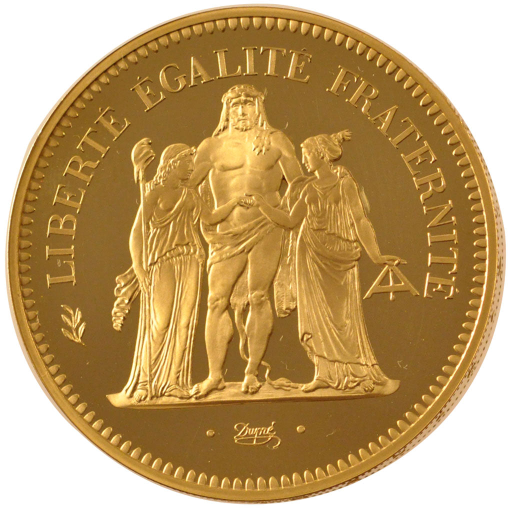 Vème République, 50 Francs Hercule, Piéfort or 