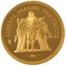 Vème République, 50 Francs Hercule, Piéfort or 