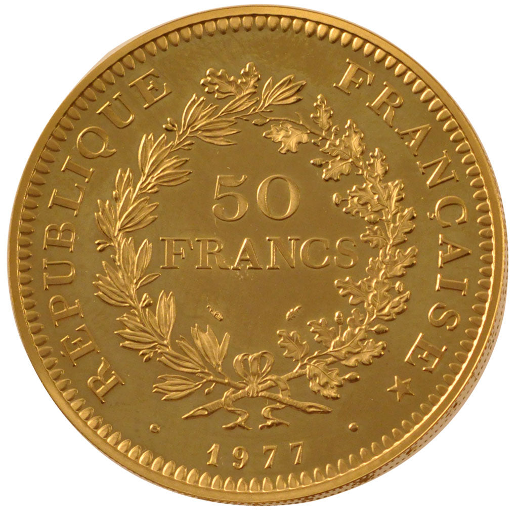 Vème République, 50 Francs Hercule, Piéfort or 