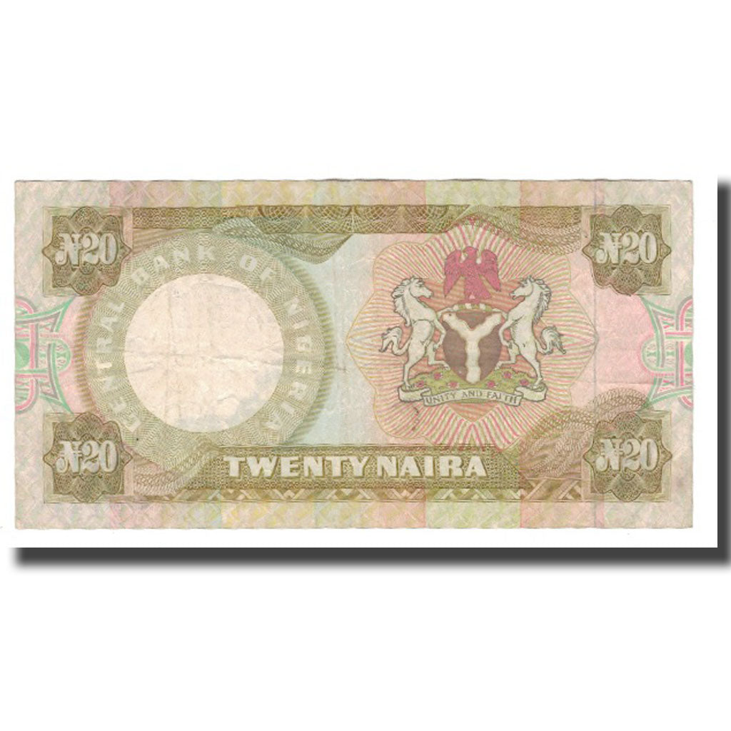Banknote, Nigeria, 20 Naira, Undated (1984- ), KM:26a, EF(40-45)