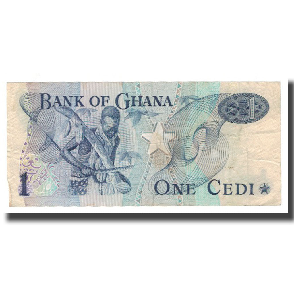Banknote, Ghana, 1 Cedi, 1973-1976, 1976-01-02, KM:13c, EF(40-45)