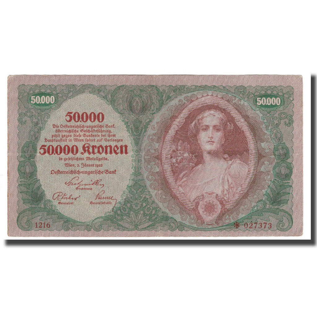Banconote, Austria, 50,000 Kronen, 1922, 1922-01-02, KM:80, BB
