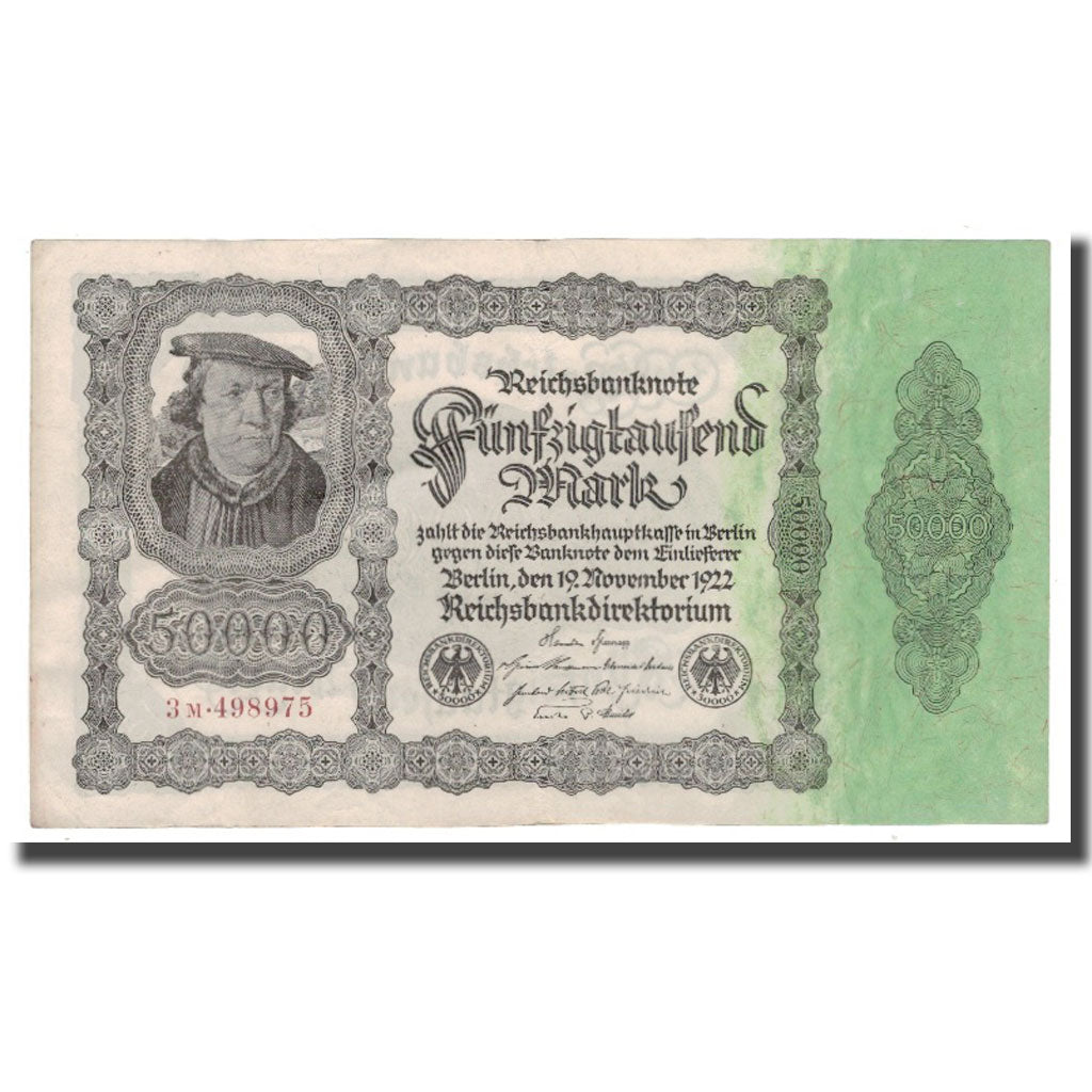 Banconote, Germania, 50,000 Mark, 1922, 1922-11-19, KM:79, BB