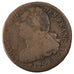 FRANCE, 2 sols français, 2 Sols, 1792, Strasbourg, KM #612, F(12-15), Bronze, G.