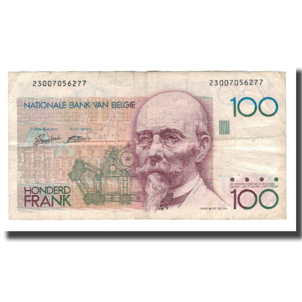 Nota, Bélgica, 100 Francs, Undated (1982-94), KM:142a, VF(20-25)