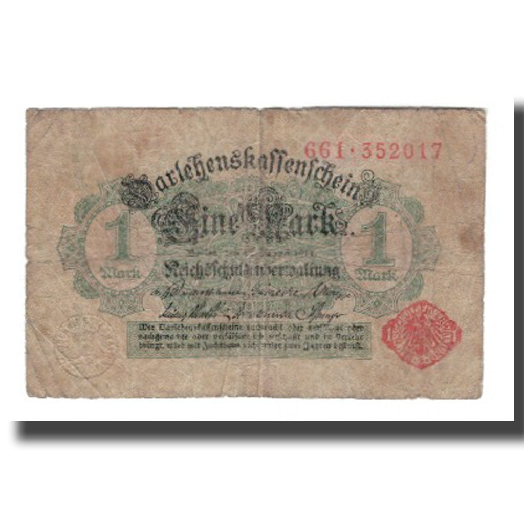 Banconote, Germania, 1 Mark, 1914, 1914-08-12, KM:51, B