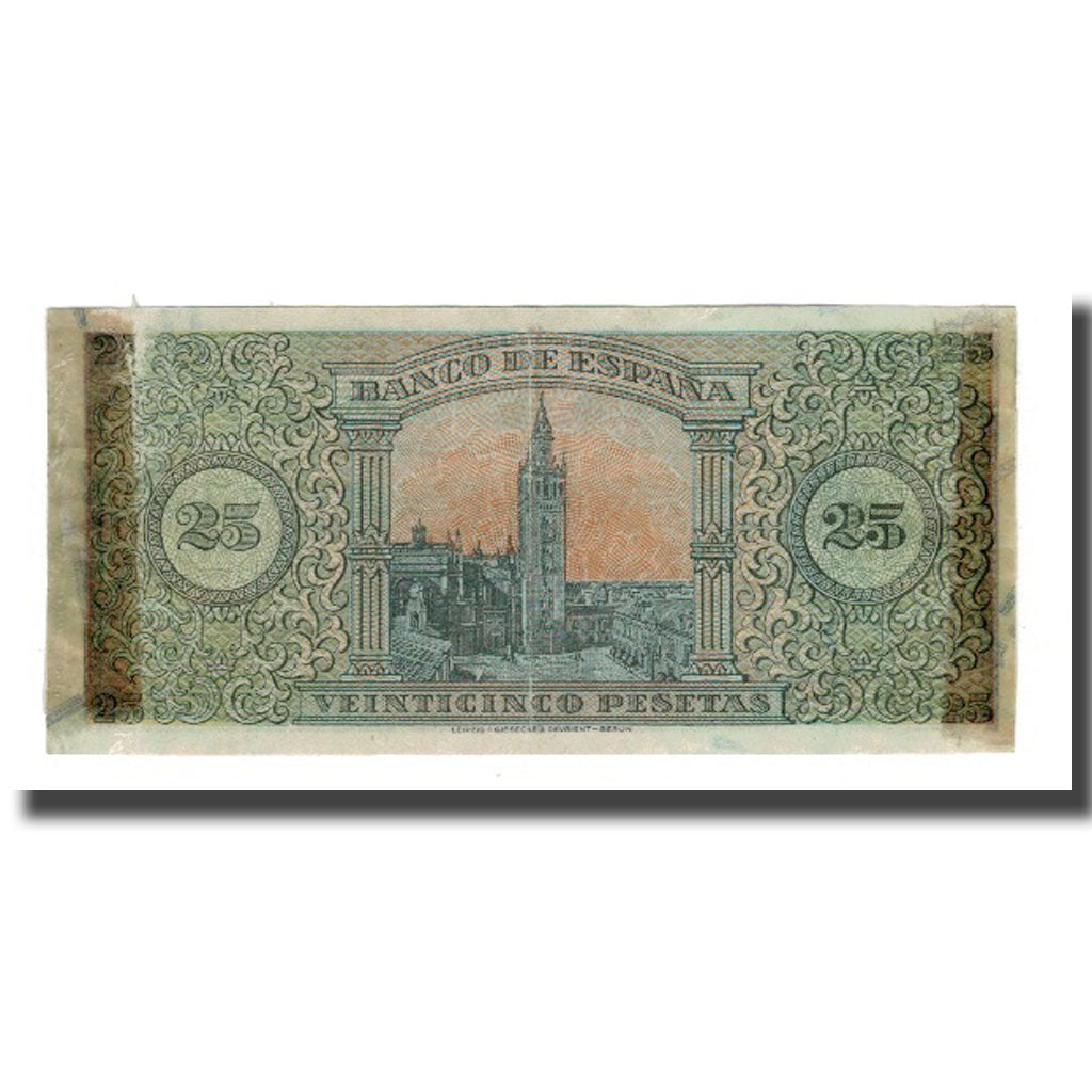 Banknote, Spain, 25 Pesetas, 1938, 1938-05-20, KM:111a, F(12-15)