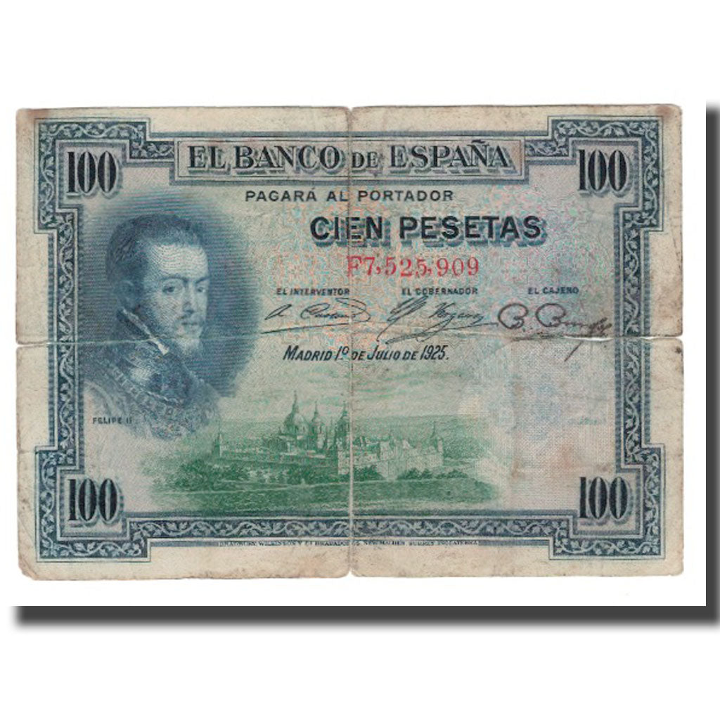 Geldschein, Spanien, 100 Pesetas, 1925, 1925-07-01, KM:69c, SGE