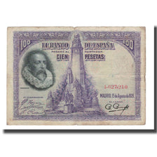 Banknote, Spain, 100 Pesetas, 1928, 1928-08-15, KM:76a, VF(20-25)