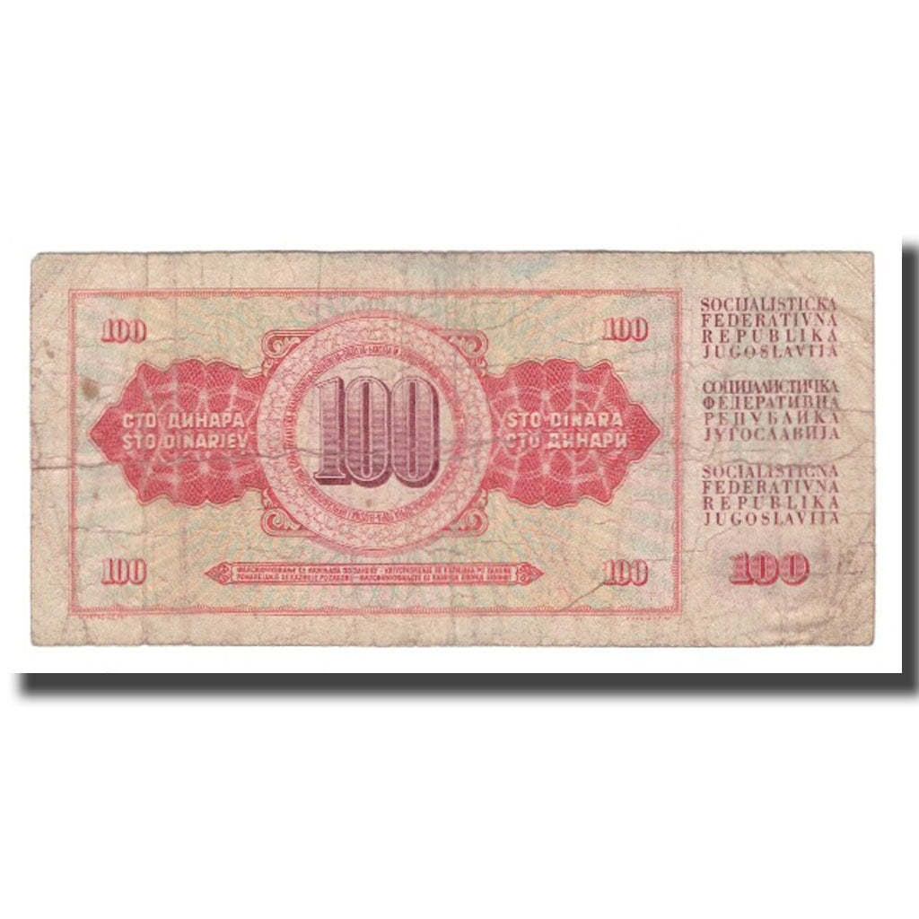 Billet, Yougoslavie, 100 Dinara, 1965, 1965-08-01, KM:80c, B