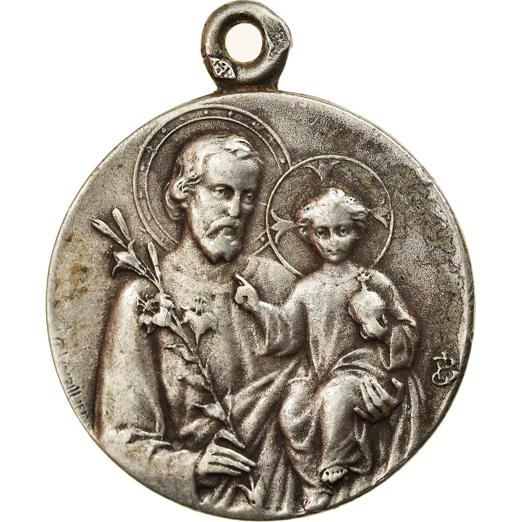 France, Medal, Dieu portant Jésus, Religions & beliefs, AU(50-53), Silver