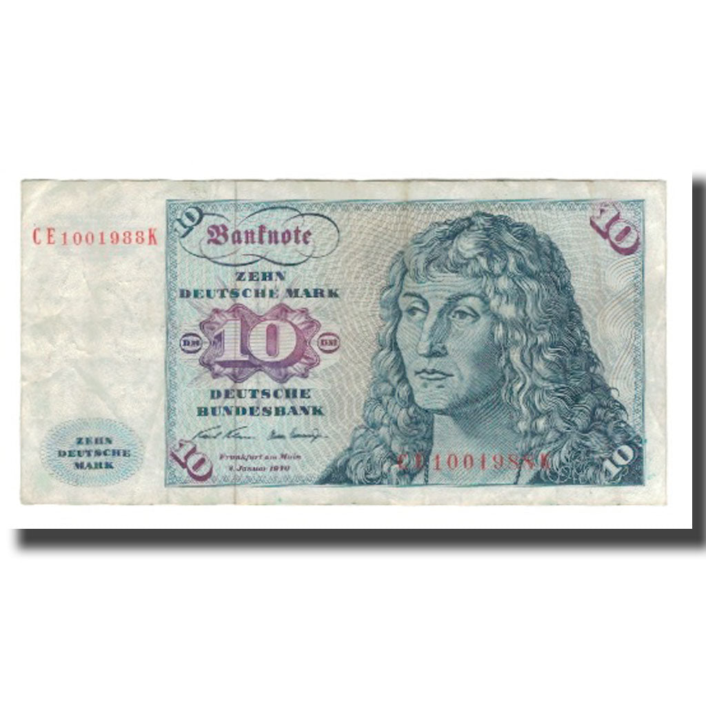Banknote, GERMANY - FEDERAL REPUBLIC, 10 Deutsche Mark, 1960, 1960-01-02
