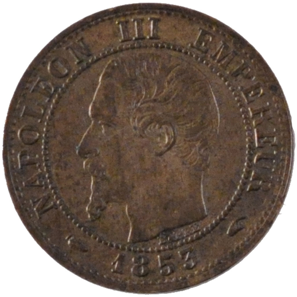 FRANCE, Napoléon III, Centime, 1853, Paris, KM #775.1, AU(55-58), Bronze, Gadour