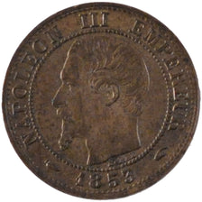 FRANCE, Napoléon III, Centime, 1853, Paris, KM #775.1, AU(55-58), Bronze, Gadour