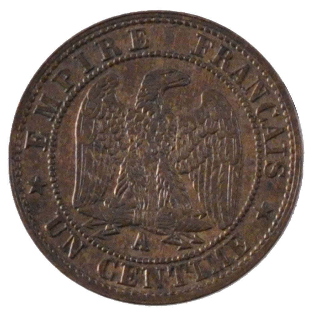 FRANCE, Napoléon III, Centime, 1853, Paris, KM #775.1, AU(55-58), Bronze, Gadour