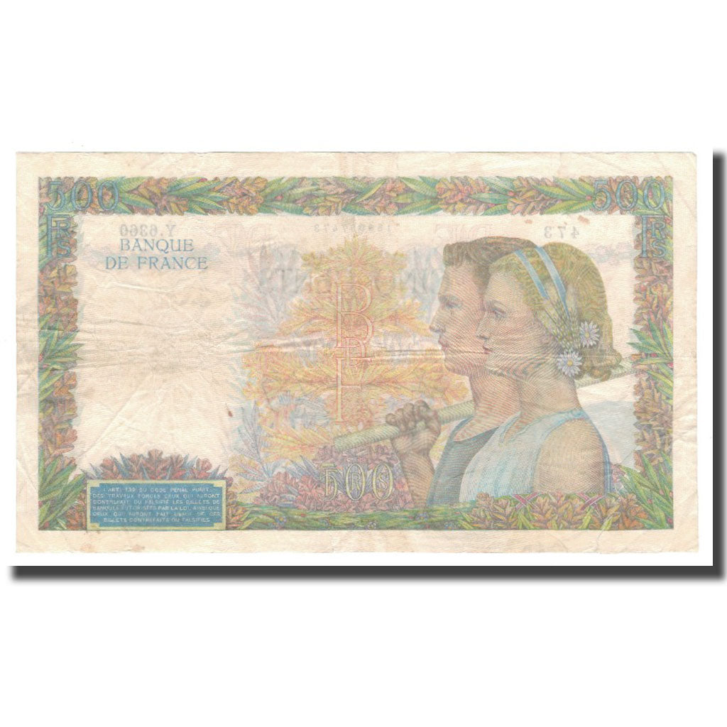 Frankrijk, 500 Francs, 1942, 1942-07-16, TB, Fayette:32.37, KM:95b