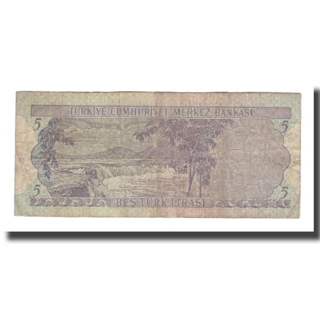 Banknote, Turkey, 5 Lira, L.1970, KM:185, VF(20-25)