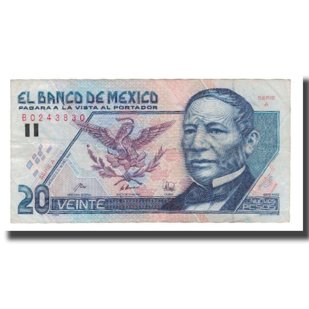 Banknote, Mexico, 20 Pesos, 2001, 2001-05-17, KM:116a, AU(50-53)
