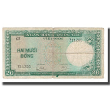 Biljet, Zuid Viëtnam, 20 D<ox>ng, Undated (1964), KM:16a, B+