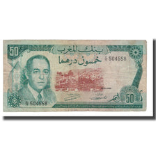 Banknote, Morocco, 50 Dirhams, 1970, KM:58a, F(12-15)