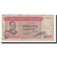 Geldschein, Zaire, 50 Makuta, 1978, 1978-05-20, KM:16c, SGE+