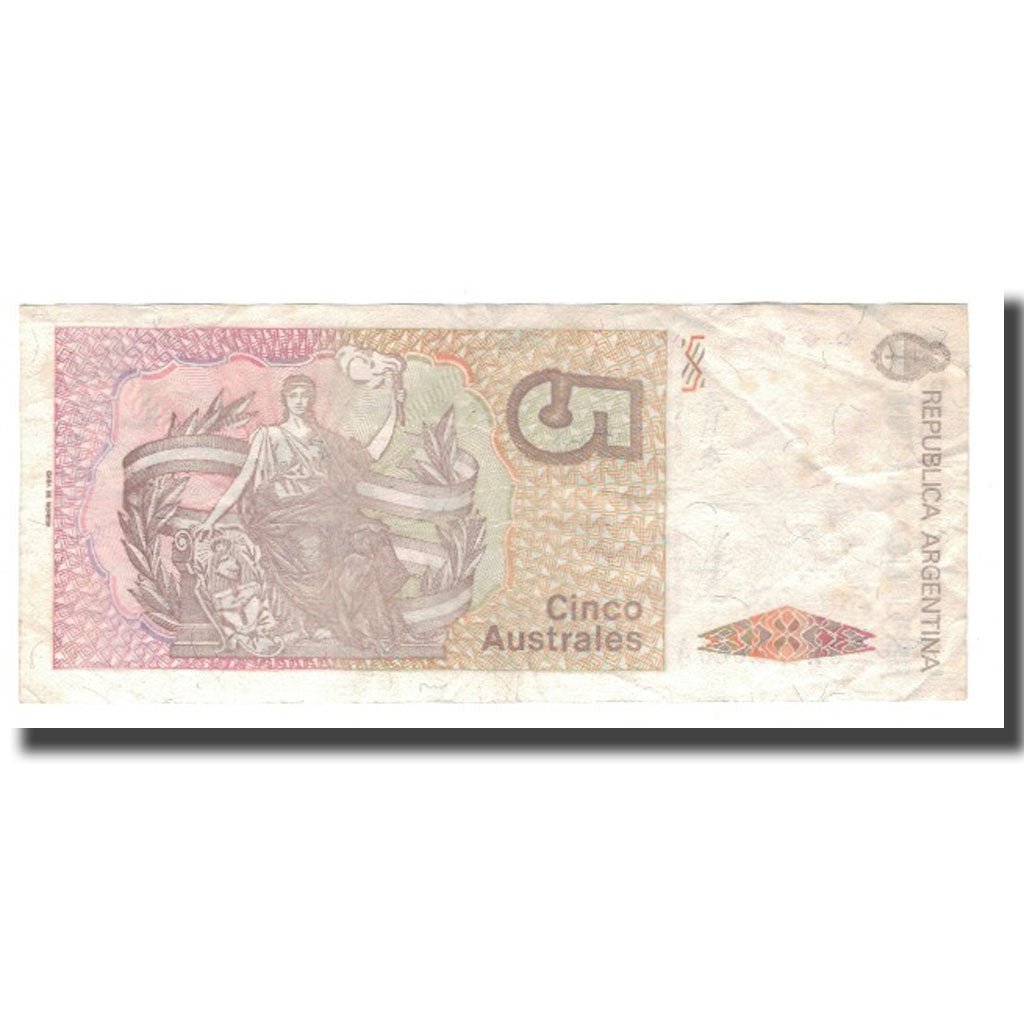 Banknote, Argentina, 5 Australes, Undated (1985-91), KM:324a, VF(30-35)