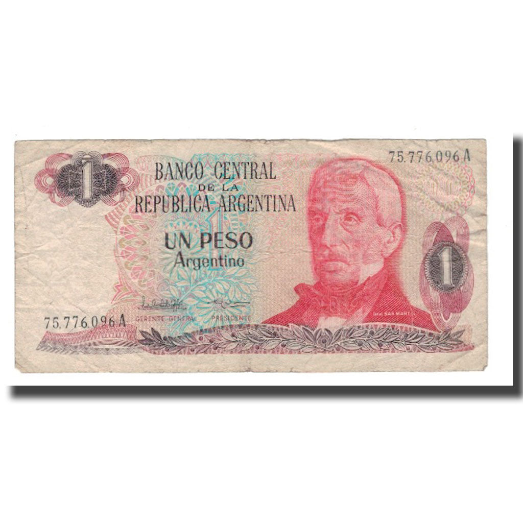 Banknote, Argentina, 1 Peso Argentino, Undated (1983-84), KM:311a, F(12-15)