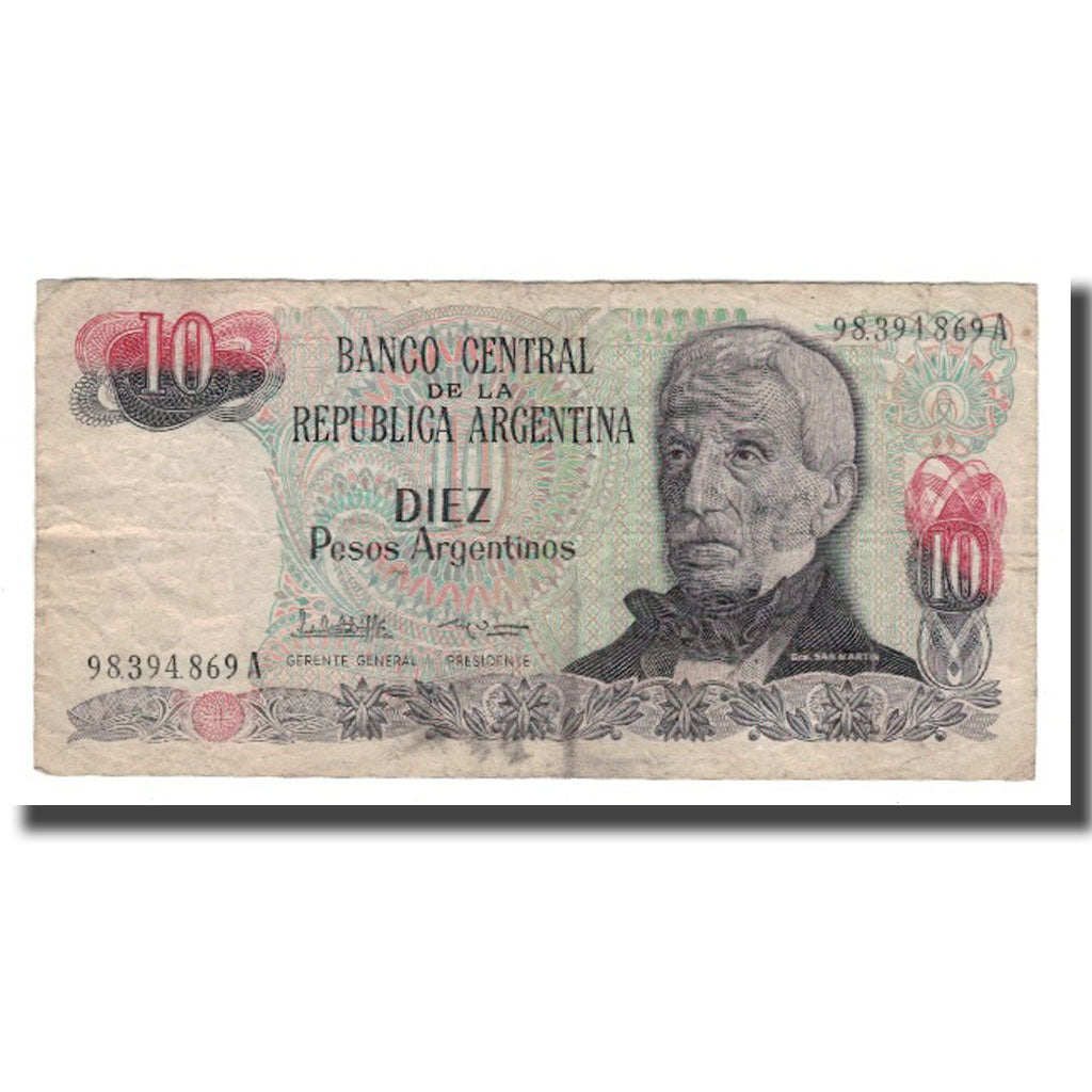 Banknote, Argentina, 10 Pesos Argentinos, Undated (1983-84), KM:313a, VF(20-25)