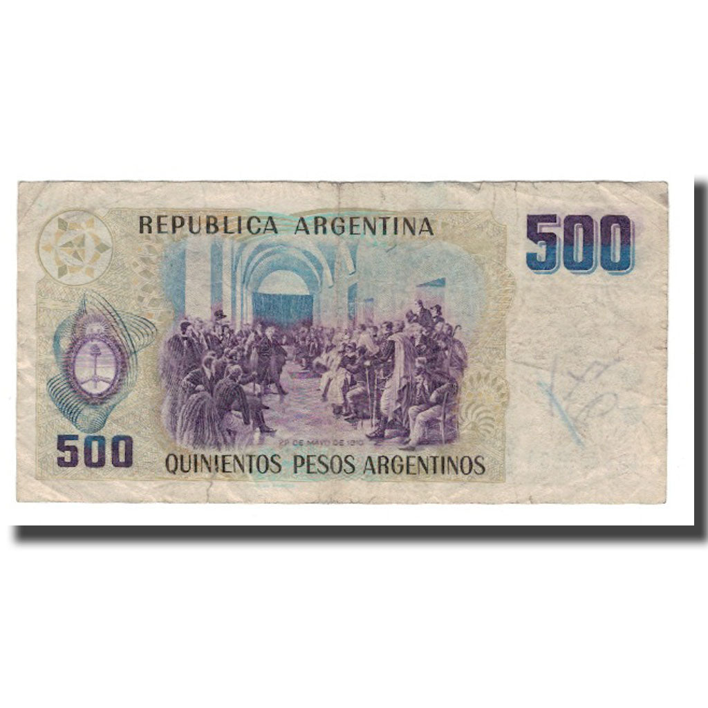 Banknote, Argentina, 500 Pesos Argentinos, UNDATED (1984), KM:316a, F(12-15)