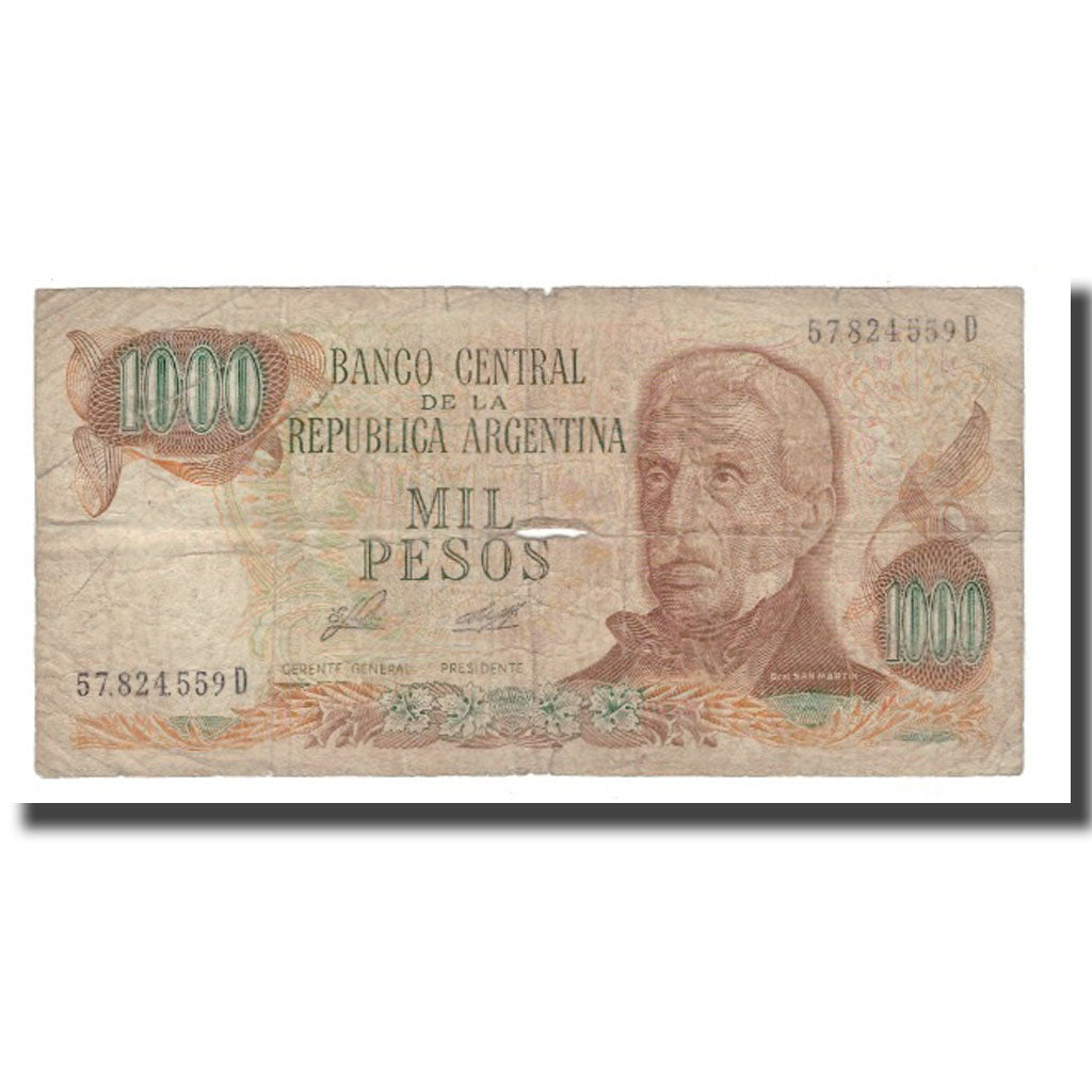 Billet, Argentine, 1000 Pesos Argentinos, Undated (1983-85), KM:317b, B