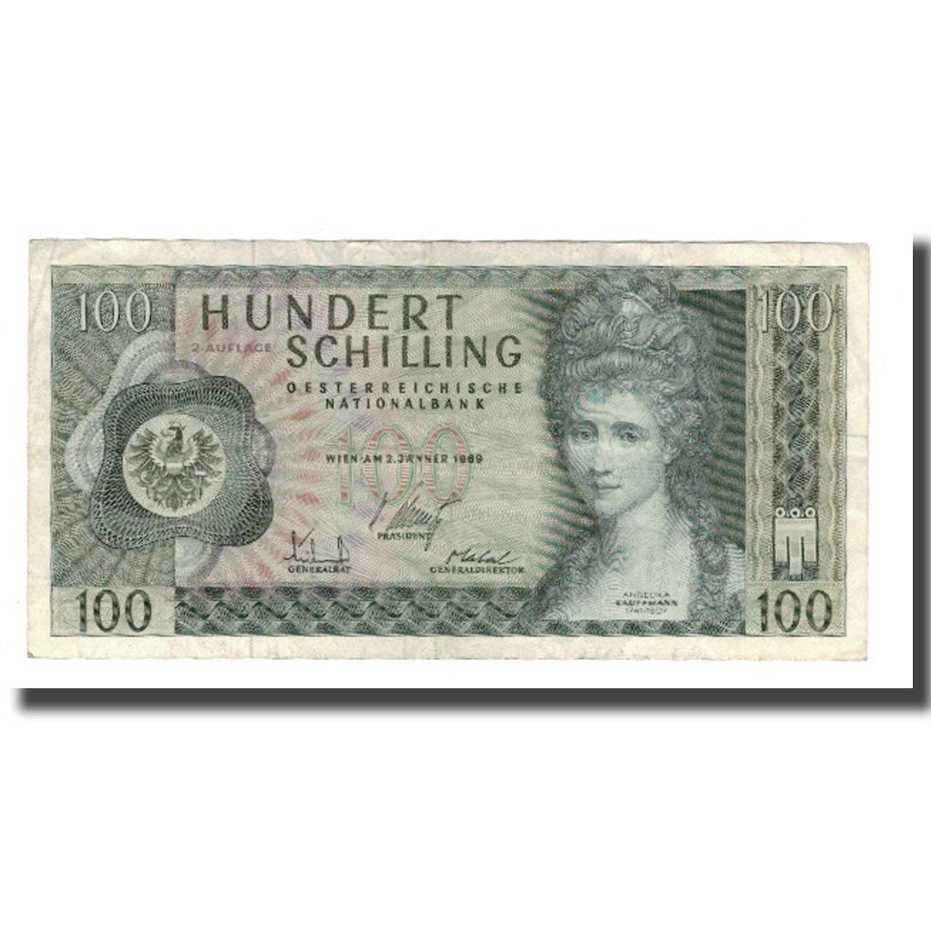 Banknote, Austria, 100 Schilling, 1969, 1969-01-02, KM:145a, EF(40-45)